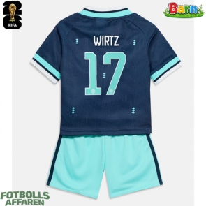 Tyskland Florian Wirtz #17 Bortaställ Barn VM 2026 Kortärmad (+ Korta byxor)